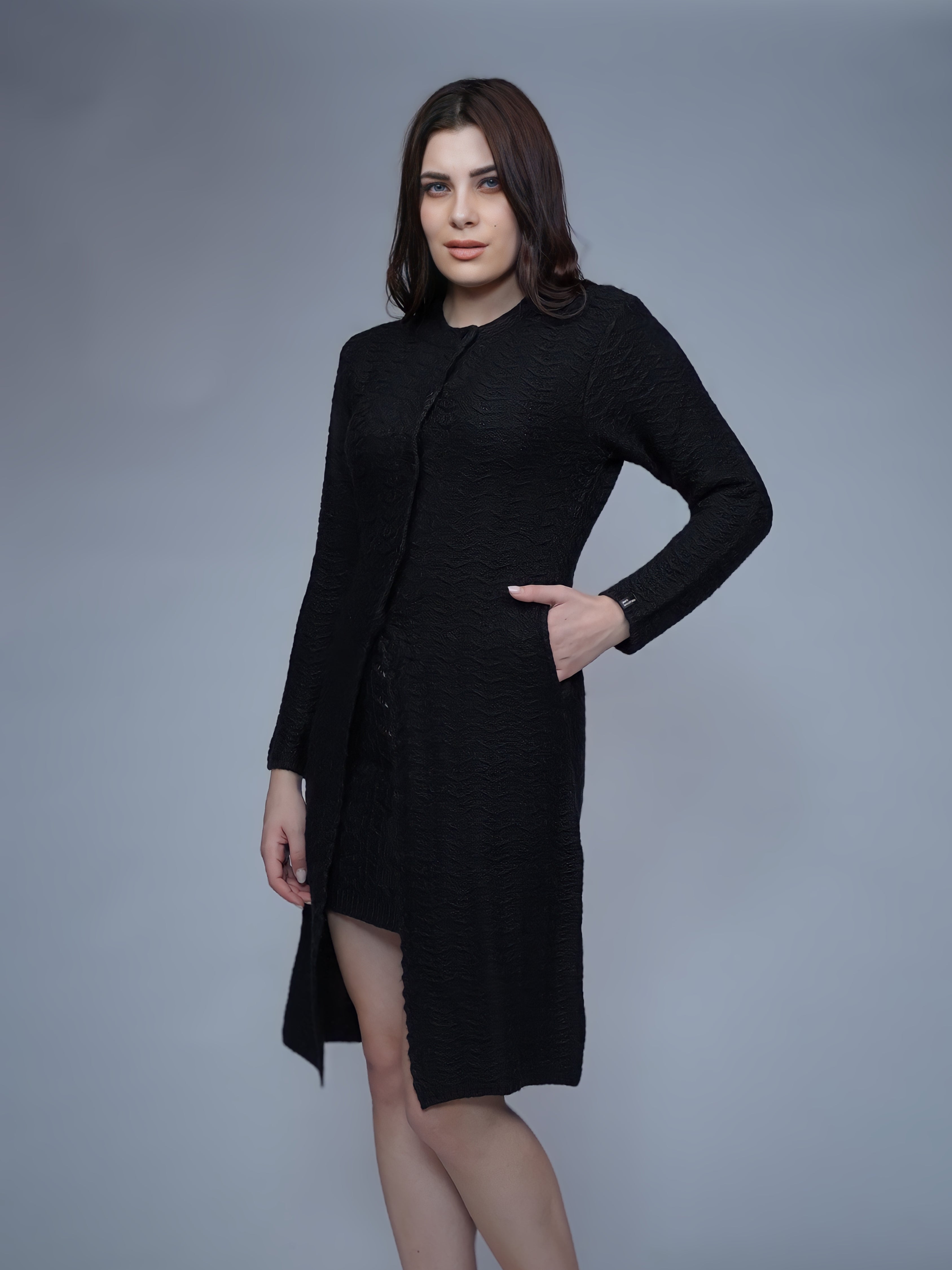 Elegant Long Knitted Cardigan