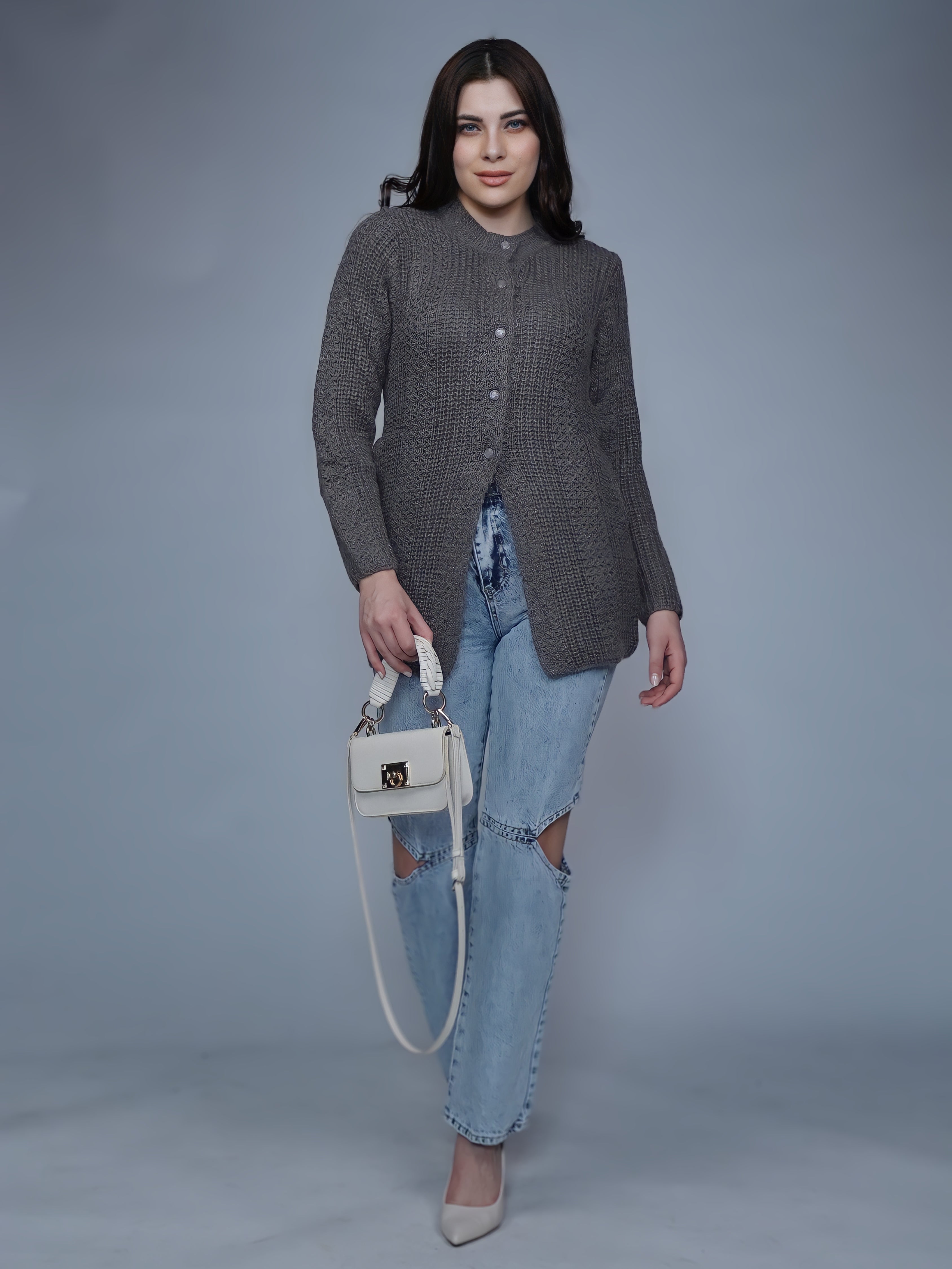 Button-Up Longline Cardigan