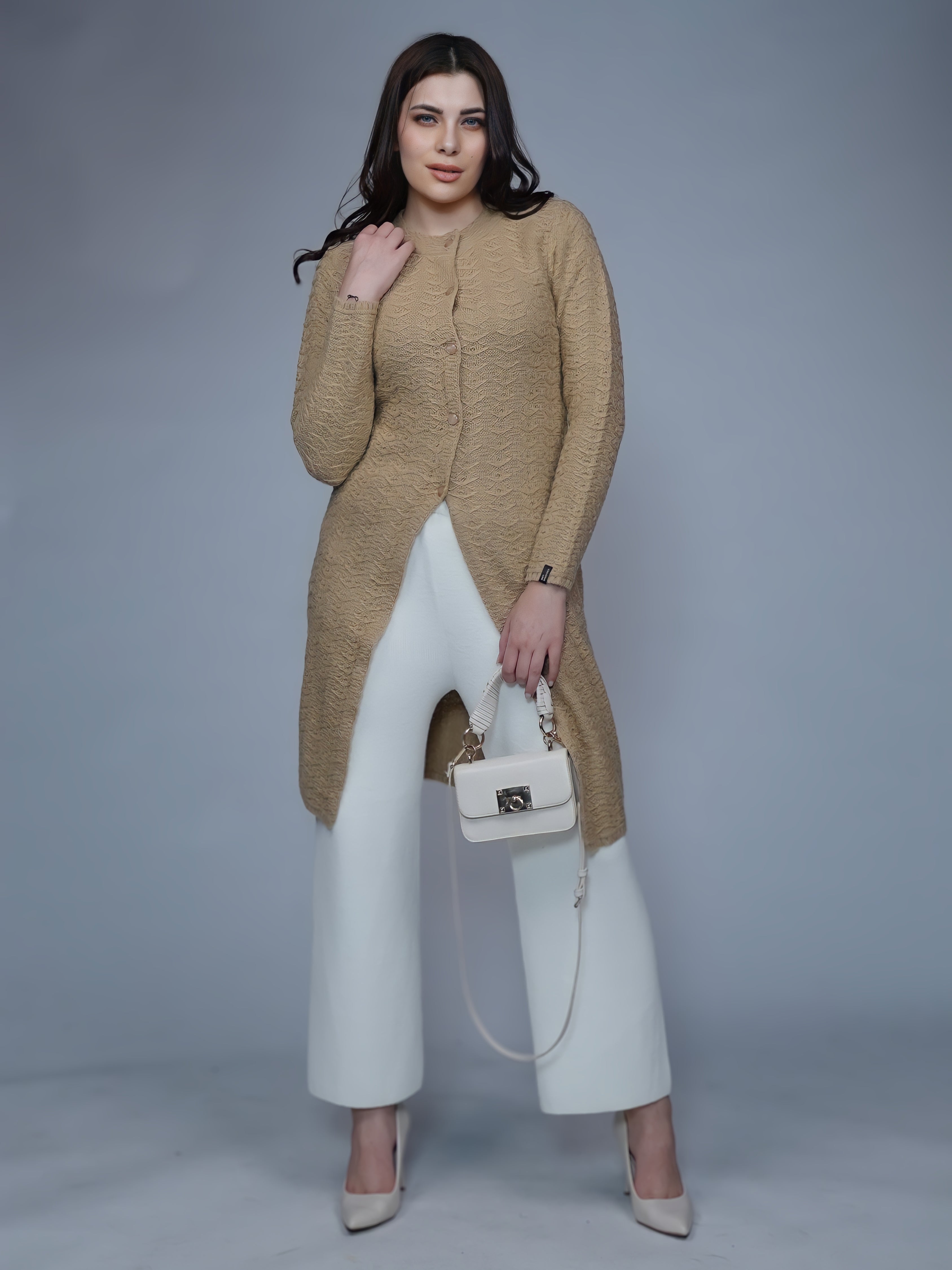 Elegant Long Knitted Cardigan