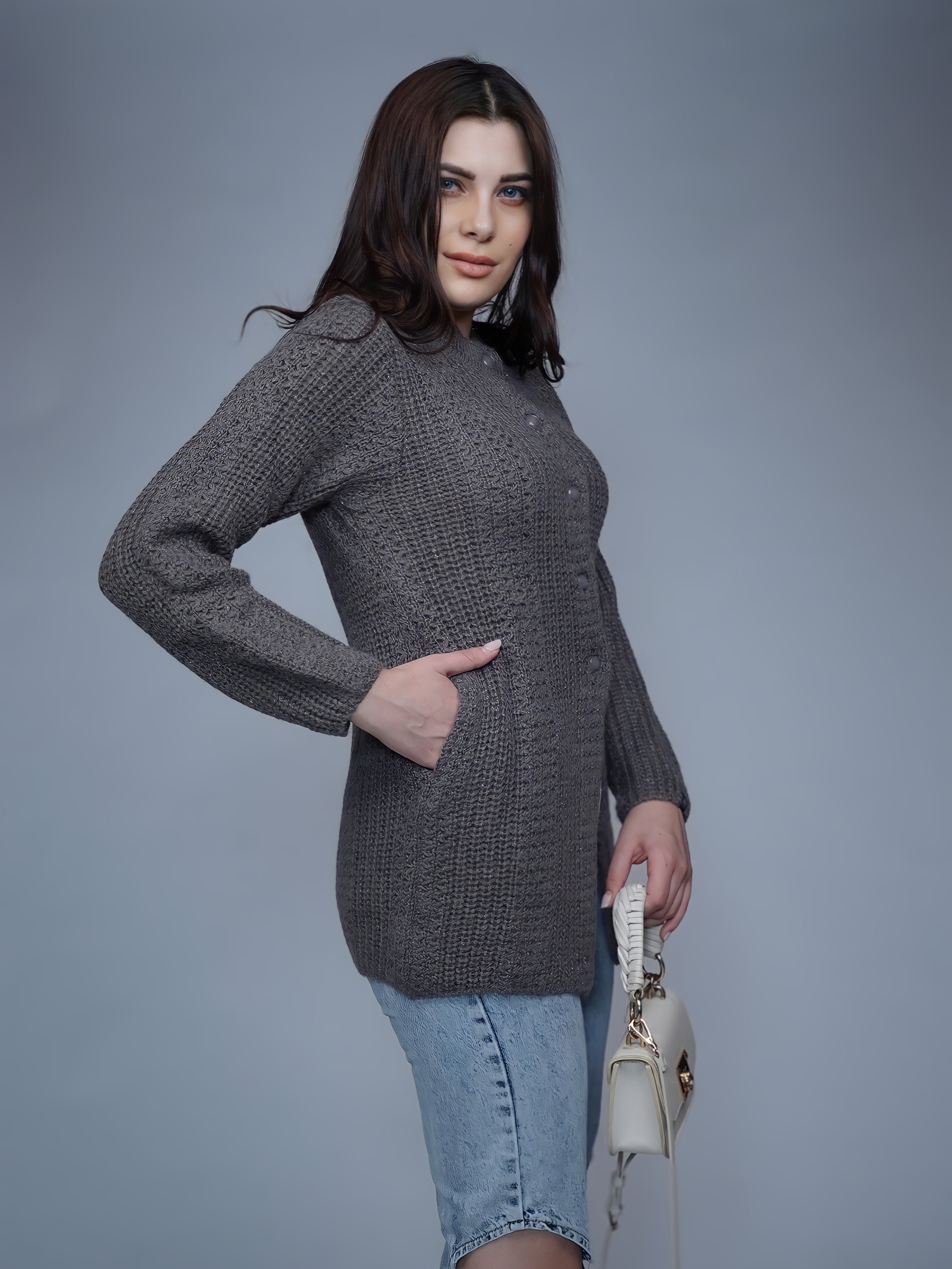 Button-Up Longline Cardigan