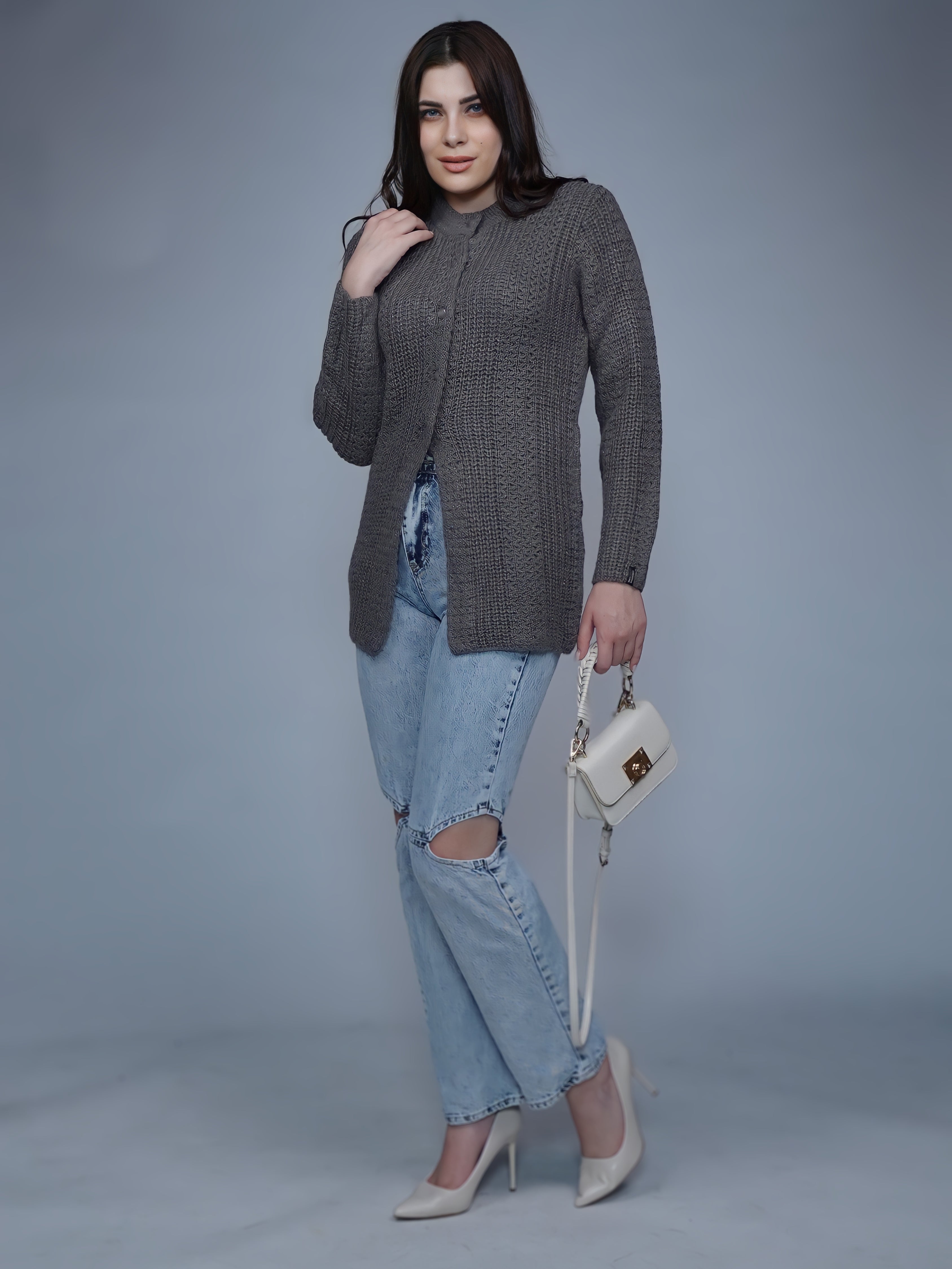 Button-Up Longline Cardigan