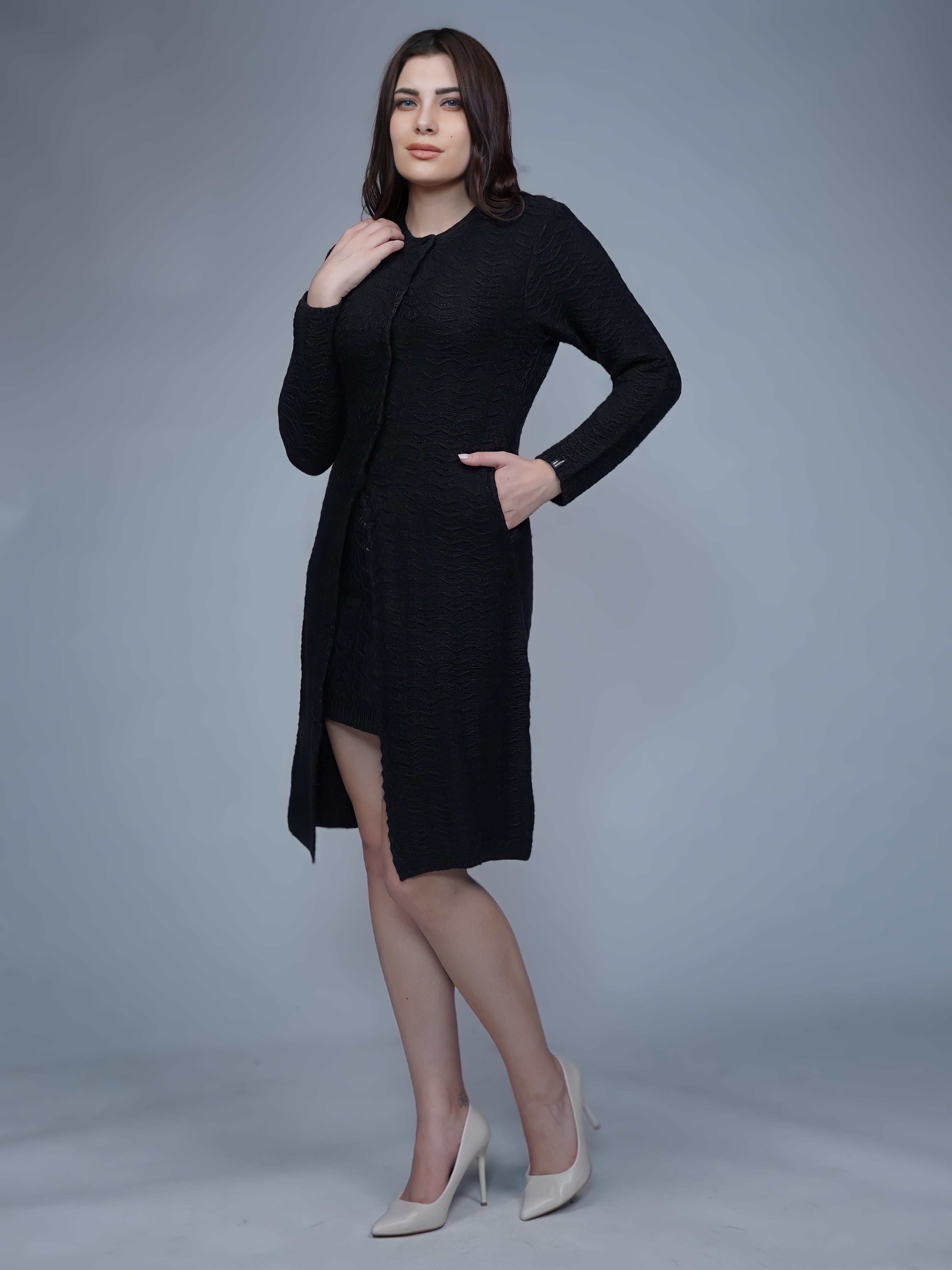 Elegant Long Knitted Cardigan