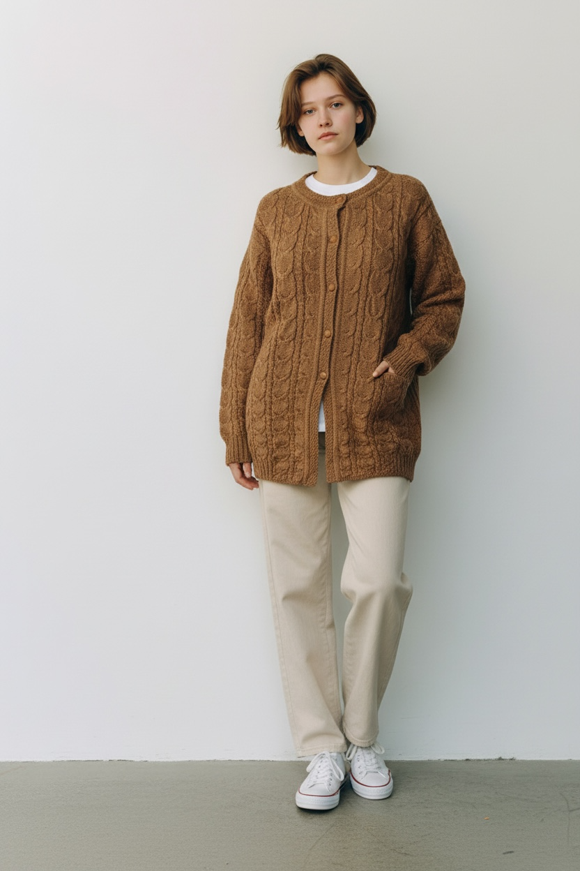 Cable-knit Cardigan