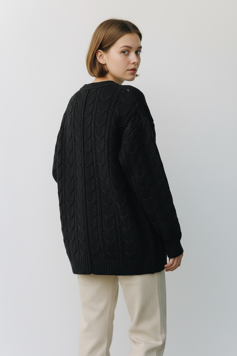 Cable-knit Cardigan