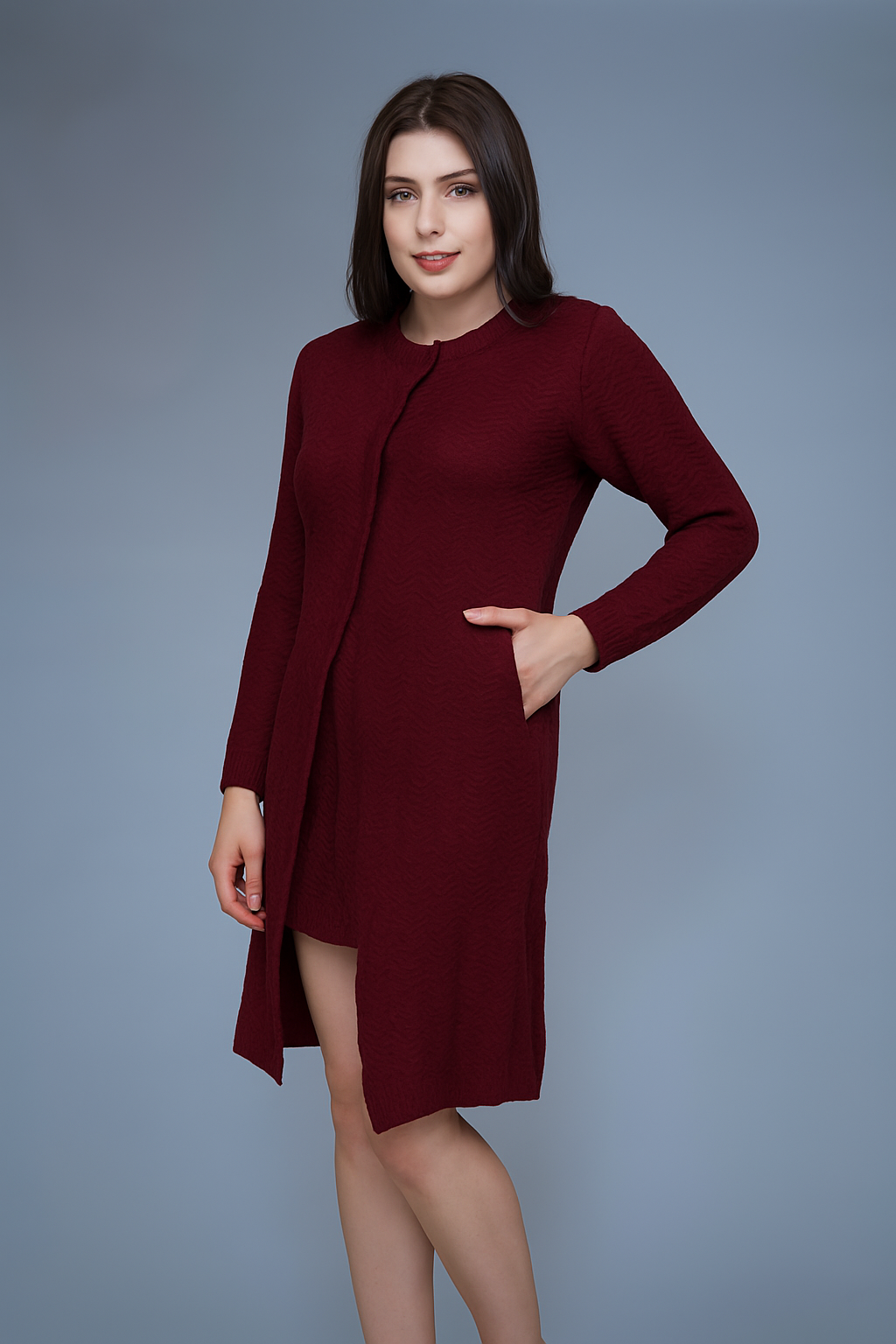 Elegant Long Knitted Cardigan